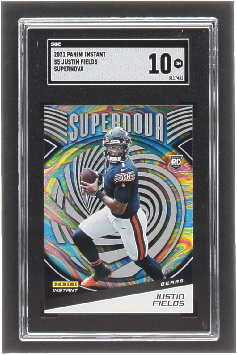 Justin Fields 2021 Panini Instant Supernova #S5 RC (SGC 10) at PristineAuction.com Justin Fields 2021 Panini Instant Supernova #S5 RC (SGC 10) at PristineAuction.com