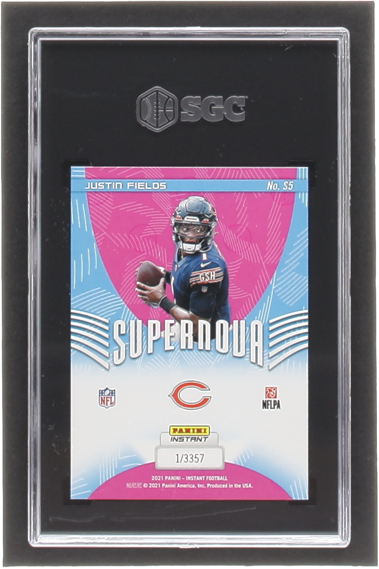Justin Fields 2021 Panini Instant Supernova #S5 RC (SGC 10) at PristineAuction.com Justin Fields 2021 Panini Instant Supernova #S5 RC (SGC 10) at PristineAuction.com
