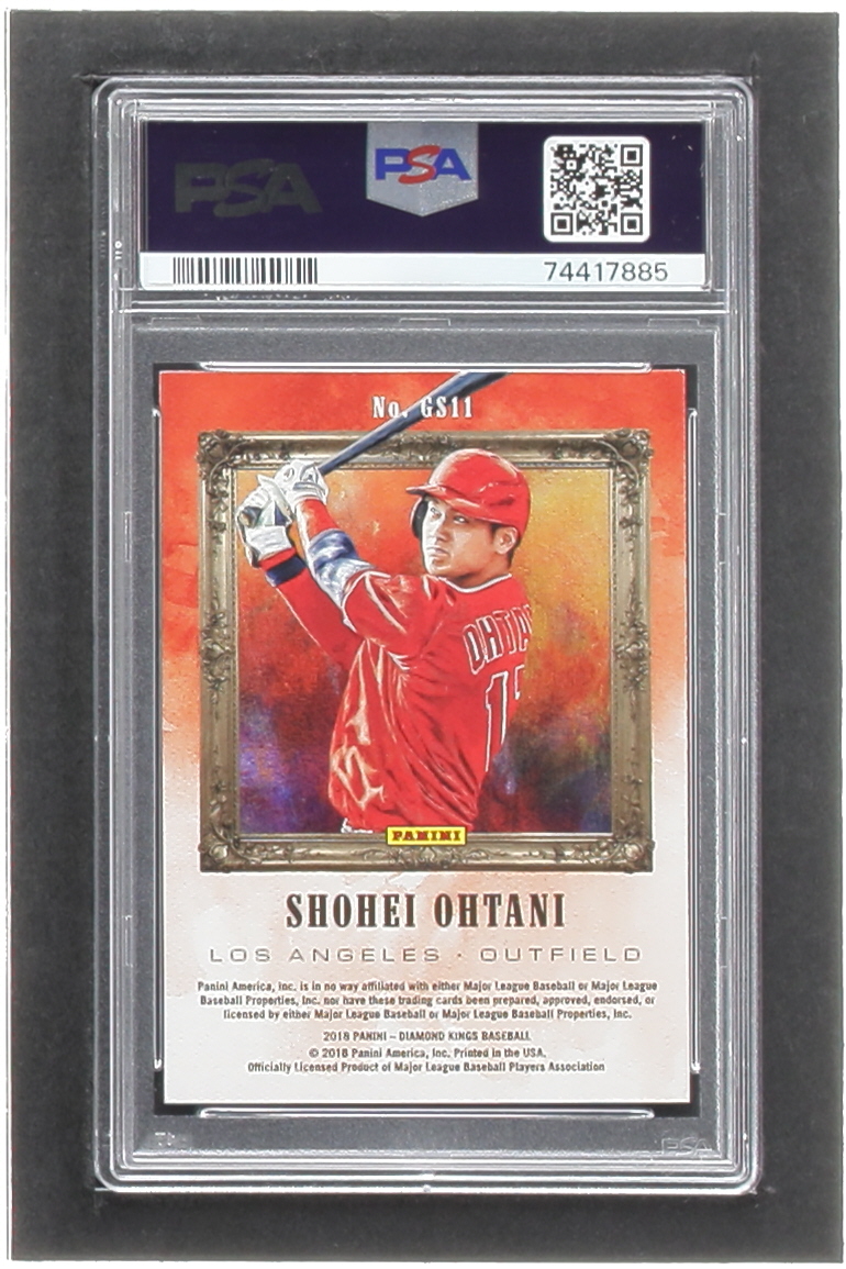 Shohei Ohtani 2018 Diamond Kings Gallery of Stars #11 RC (PSA 9) at PristineAuction.com Shohei Ohtani 2018 Diamond Kings Gallery of Stars #11 RC (PSA 9) at PristineAuction.com
