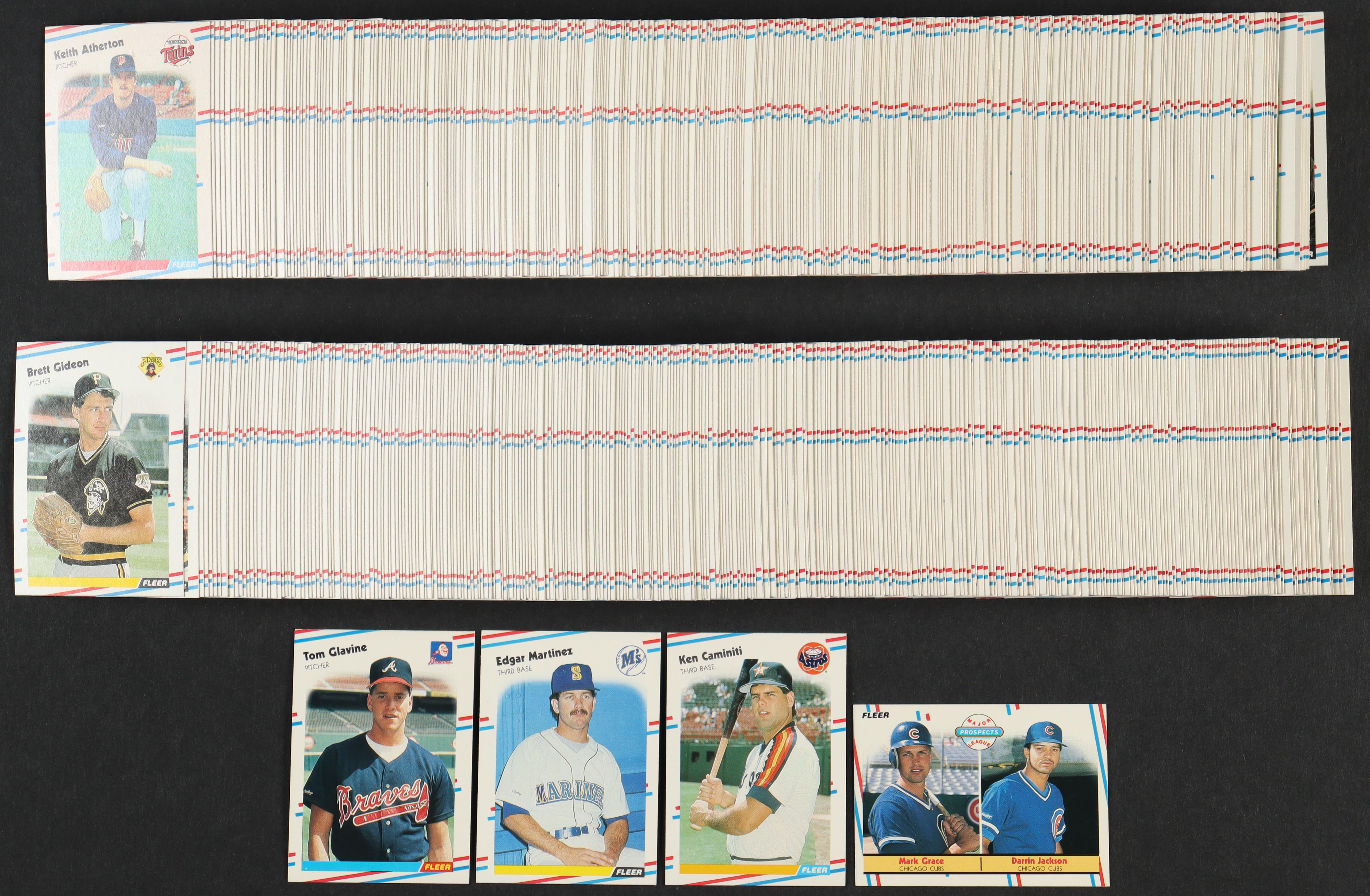 1988 Fleer Baseball Complete Set of (660) Cards with Edgar Martinez #378 RC, Ken Caminiti #441 RC, Tom Glavine #539 RC, Mark Grace RC at PristineAuction.com 1988 Fleer Baseball Complete Set of (660) Cards with Edgar Martinez #378 RC, Ken Caminiti #441 RC, Tom Glavine #539 RC, Mark Grace RC at PristineAuction.com