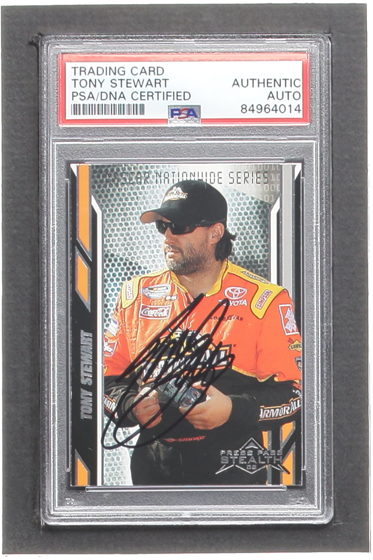 Tony Stewart Signed 2008 Press Pass Stealth #44 NNS (PSA) at PristineAuction.com Tony Stewart Signed 2008 Press Pass Stealth #44 NNS (PSA) at PristineAuction.com