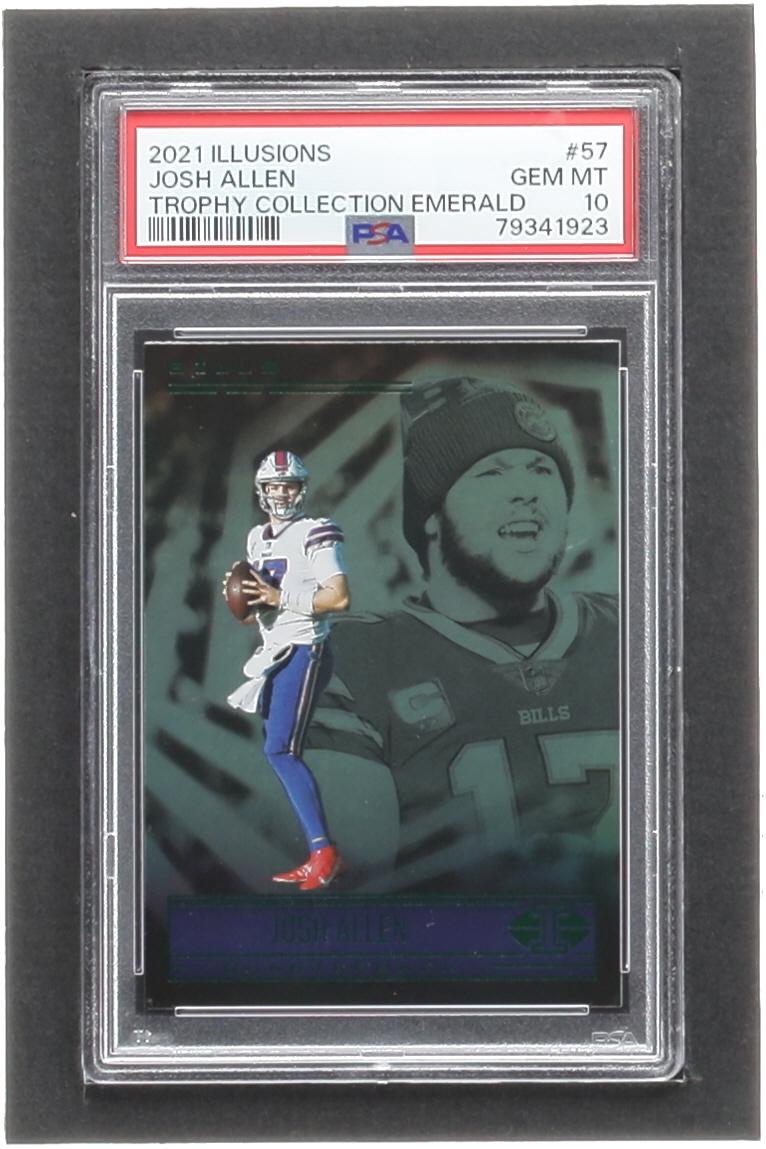 Josh Allen 2021 Panini Illusions Emerald #57 (PSA 10) at PristineAuction.com Josh Allen 2021 Panini Illusions Emerald #57 (PSA 10) at PristineAuction.com