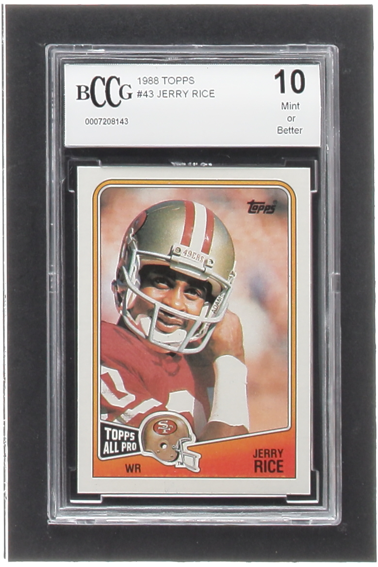 Jerry Rice 1988 Topps #43 AP (BCCG 10) at PristineAuction.com Jerry Rice 1988 Topps #43 AP (BCCG 10) at PristineAuction.com