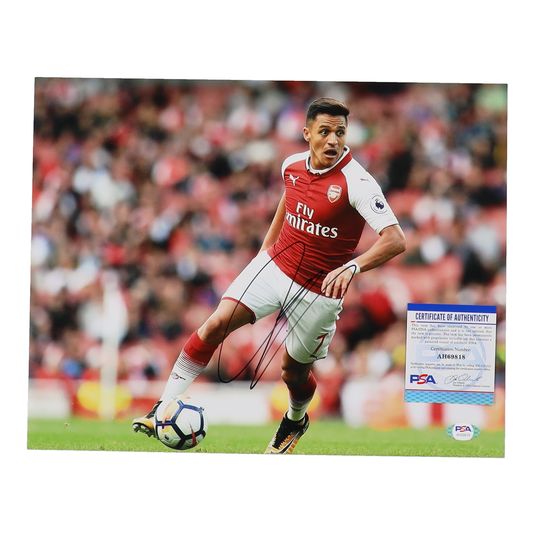 Alexis Sanchez Signed Arsenal FC 11x14 Photo (PSA) at PristineAuction.com Alexis Sanchez Signed Arsenal FC 11x14 Photo (PSA) at PristineAuction.com
