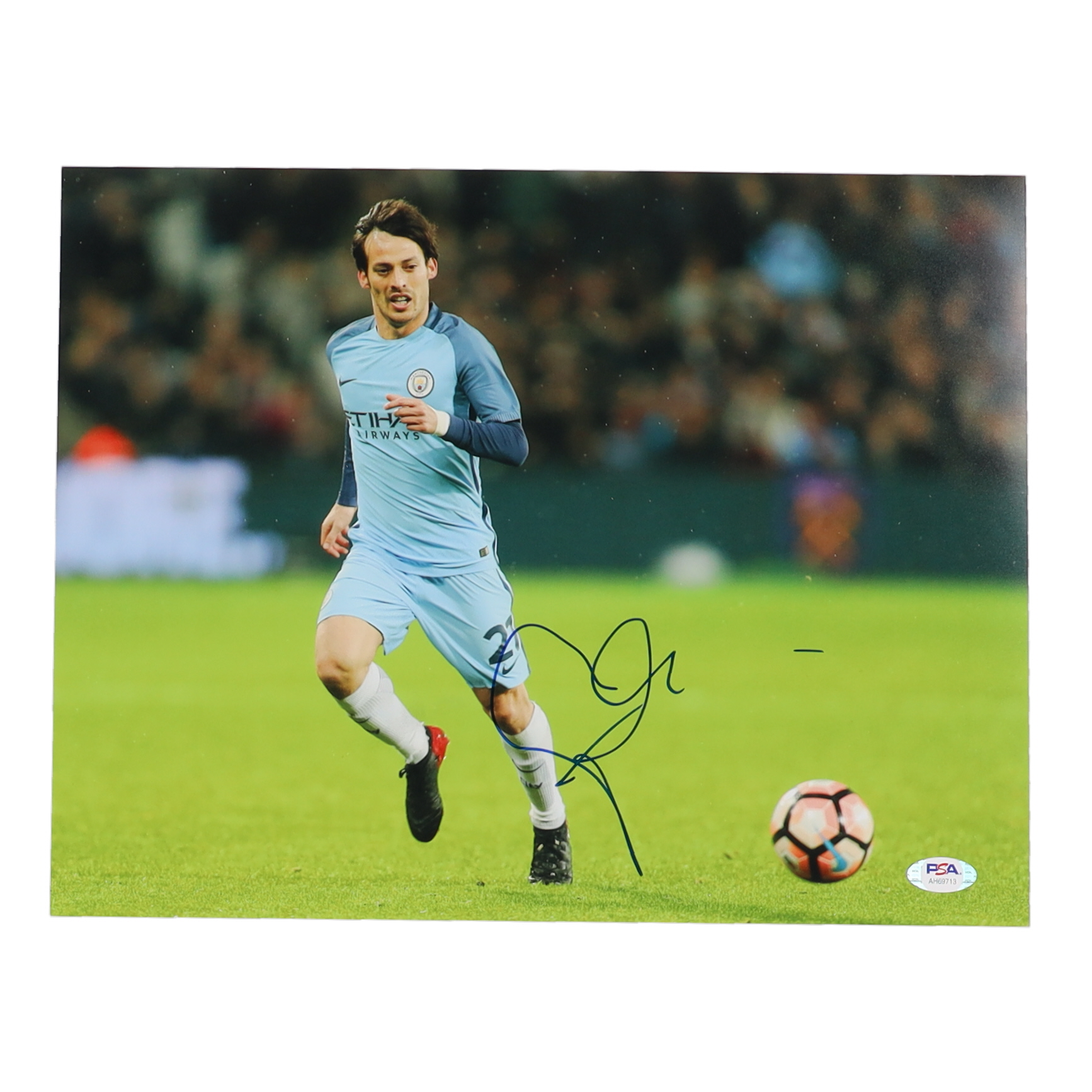 David Silva Signed Manchester City FC 11x14 Photo (PSA) at PristineAuction.com David Silva Signed Manchester City FC 11x14 Photo (PSA) at PristineAuction.com
