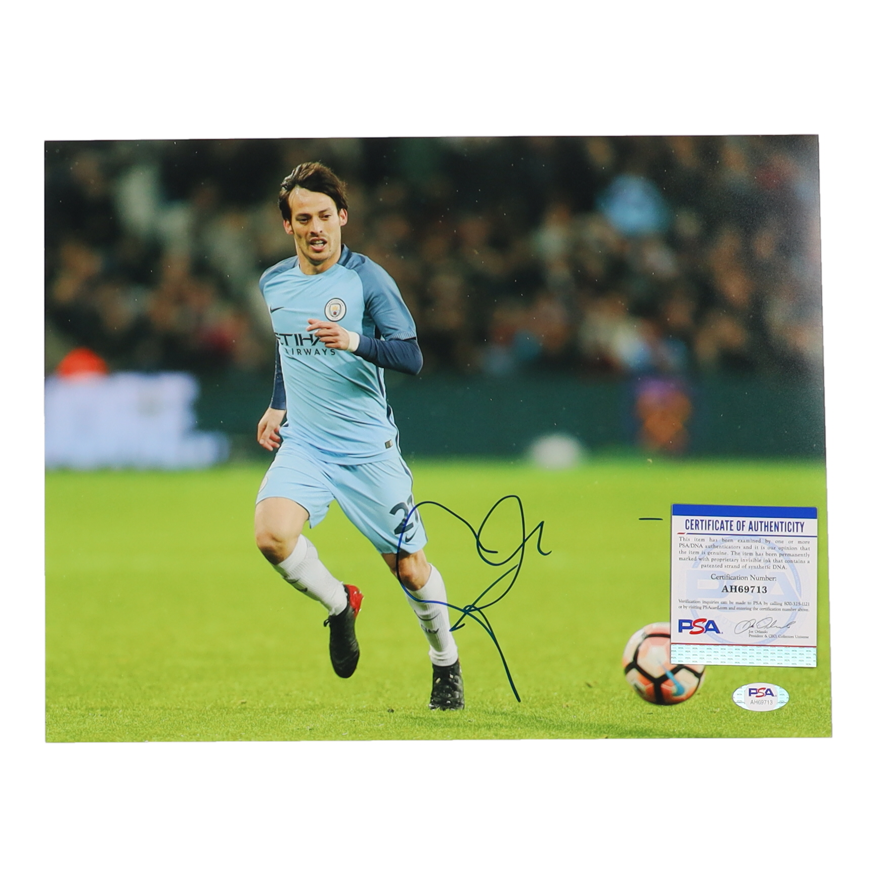 David Silva Signed Manchester City FC 11x14 Photo (PSA) at PristineAuction.com David Silva Signed Manchester City FC 11x14 Photo (PSA) at PristineAuction.com