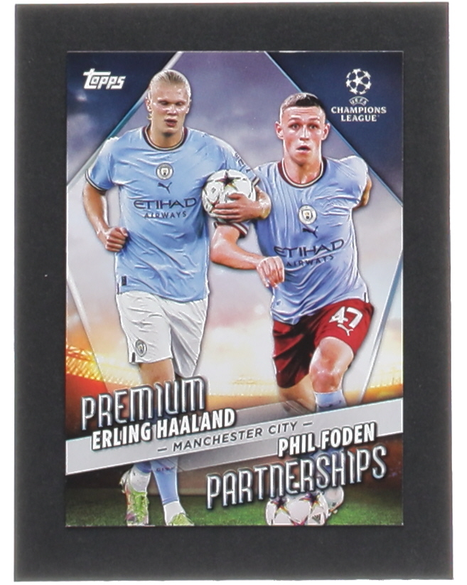 Phil Foden / Erling Haaland 2022-23 Topps UEFA Club Competitions Premium Partnerships #PP5 at PristineAuction.com Phil Foden / Erling Haaland 2022-23 Topps UEFA Club Competitions Premium Partnerships #PP5 at PristineAuction.com