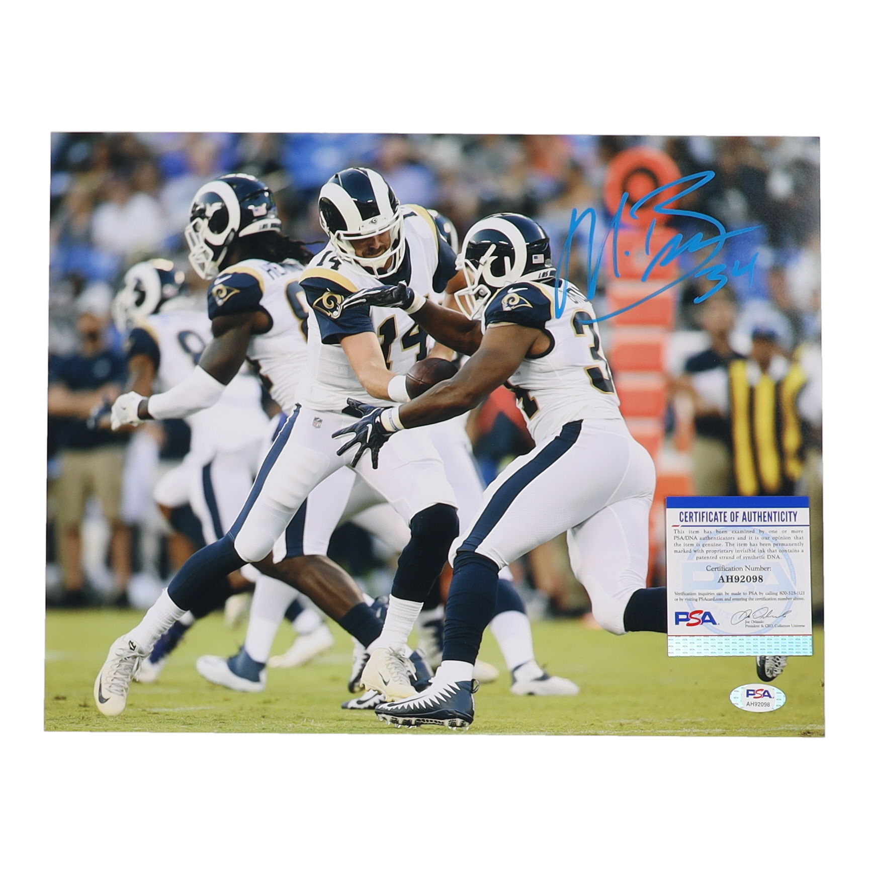 Malcolm Brown Signed Rams 11x14 Photo (PSA) at PristineAuction.com Malcolm Brown Signed Rams 11x14 Photo (PSA) at PristineAuction.com
