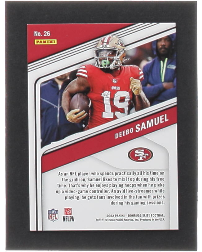 Deebo Samuel 2023 Elite Aspirations Shimmer #26 #526/625 at PristineAuction.com Deebo Samuel 2023 Elite Aspirations Shimmer #26 #526/625 at PristineAuction.com