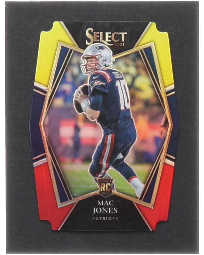 Mac Jones 2021 Select Prizm Red and Yellow Die Cut #151 RC at PristineAuction.com Mac Jones 2021 Select Prizm Red and Yellow Die Cut #151 RC at PristineAuction.com