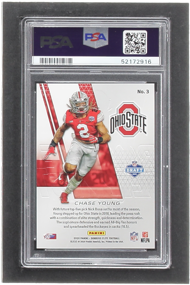 Chase Young 2020 Elite Rookie Elitist #3 RC (PSA 10) at PristineAuction.com Chase Young 2020 Elite Rookie Elitist #3 RC (PSA 10) at PristineAuction.com