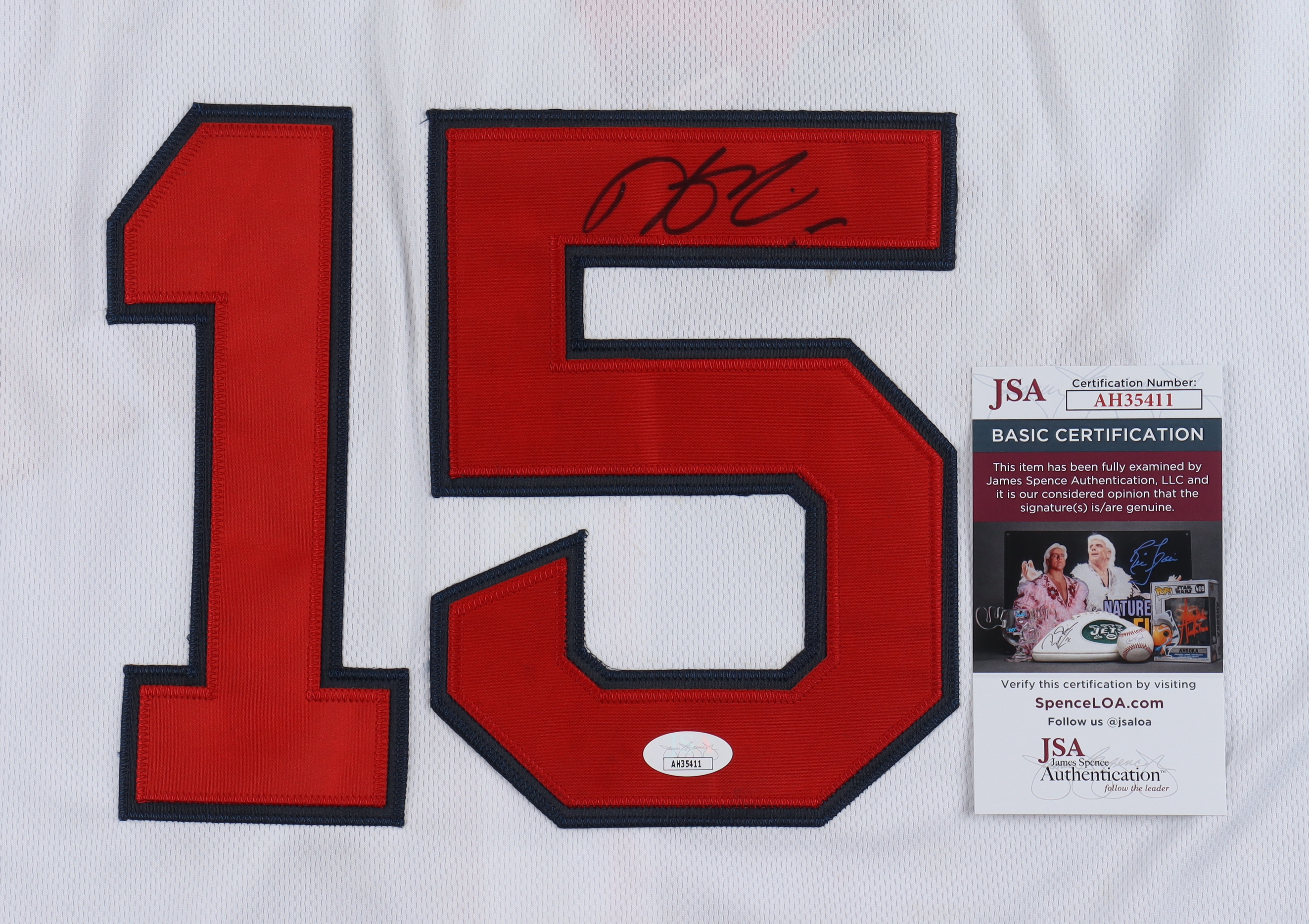 Dustin Pedroia Signed Jersey (JSA) at PristineAuction.com Dustin Pedroia Signed Jersey (JSA) at PristineAuction.com