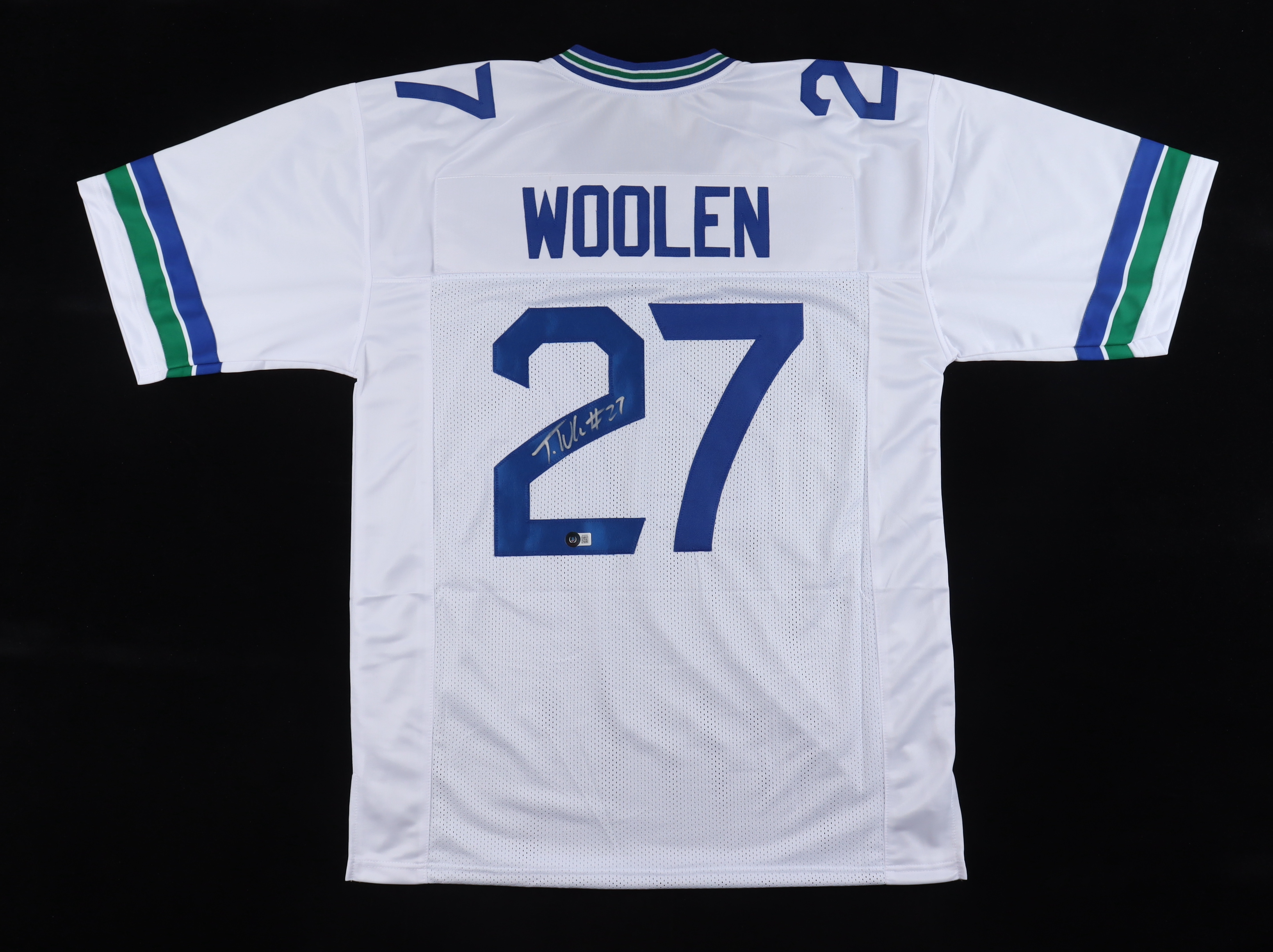 Tariq Woolen Signed Jersey (Beckett) at PristineAuction.com Tariq Woolen Signed Jersey (Beckett) at PristineAuction.com