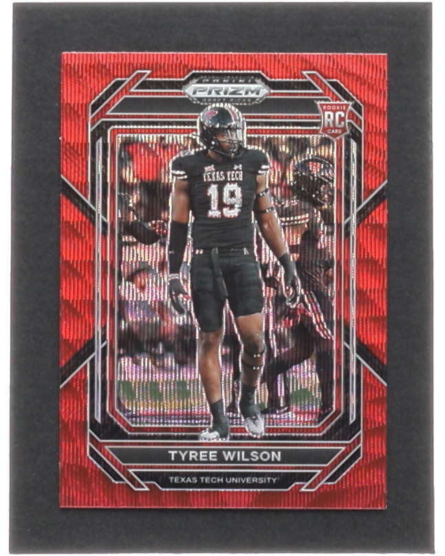 Tyree Wilson 2023 Panini Prizm Draft Picks Prizms Ruby Wave #164 RC at PristineAuction.com Tyree Wilson 2023 Panini Prizm Draft Picks Prizms Ruby Wave #164 RC at PristineAuction.com