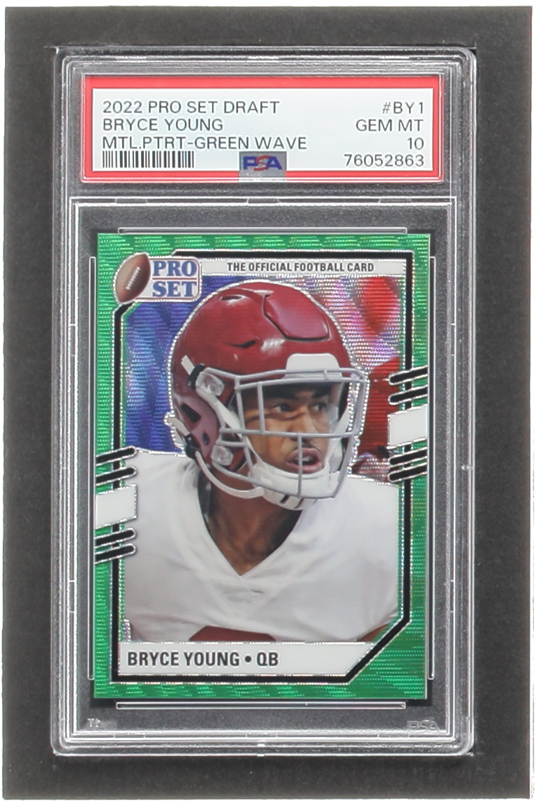 Bryce Young 2022 Leaf Pro Set Metal Draft Prospects Portraits Wave Green #PSPBY1 RC (PSA 10) at PristineAuction.com Bryce Young 2022 Leaf Pro Set Metal Draft Prospects Portraits Wave Green #PSPBY1 RC (PSA 10) at PristineAuction.com