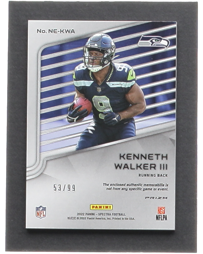 Kenneth Walker III 2022 Panini Spectra Next Era Materials #7 #53/99 at PristineAuction.com Kenneth Walker III 2022 Panini Spectra Next Era Materials #7 #53/99 at PristineAuction.com