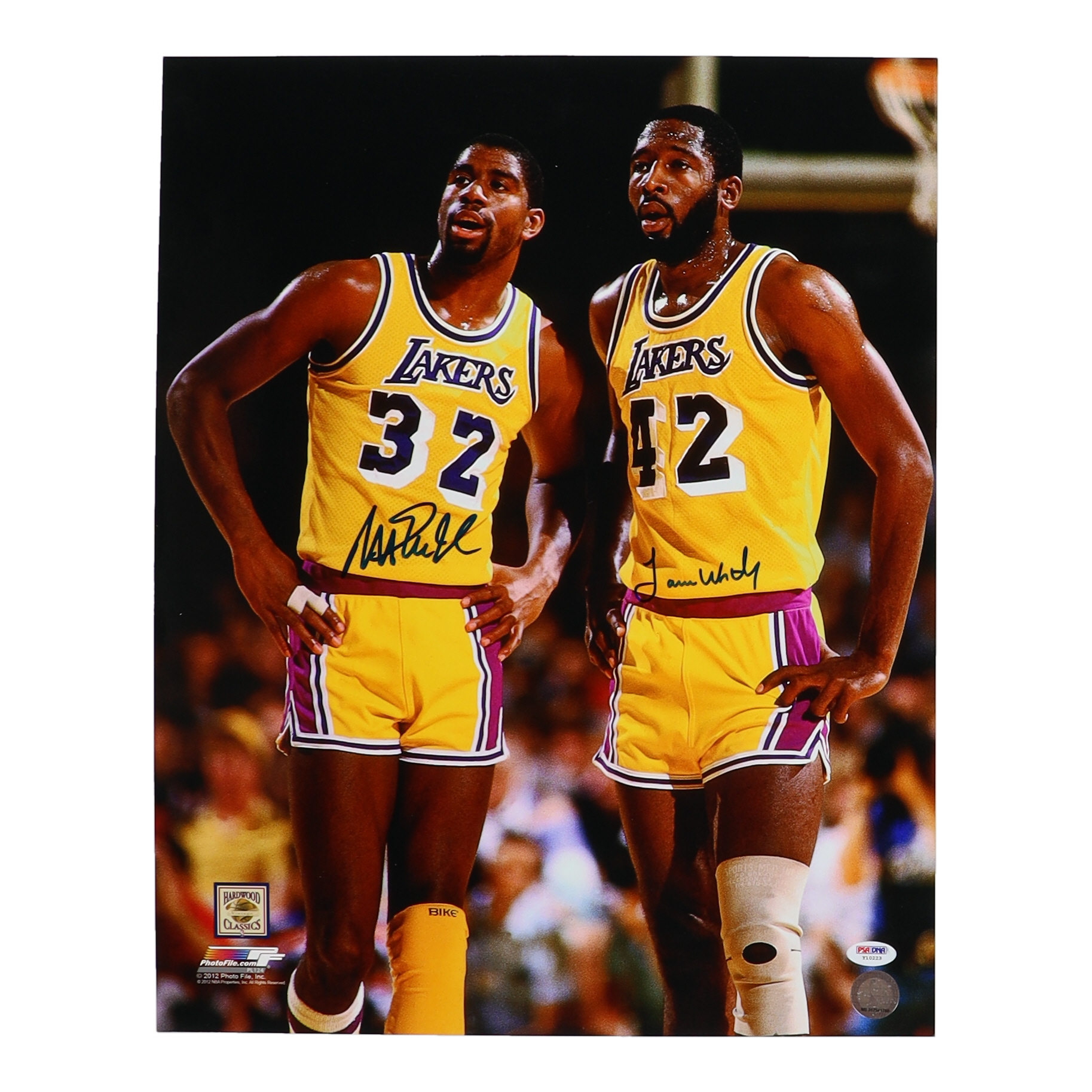 Magic Johnson & James Worthy Signed Lakers 16x20 Photo (PSA) at PristineAuction.com Magic Johnson & James Worthy Signed Lakers 16x20 Photo (PSA) at PristineAuction.com