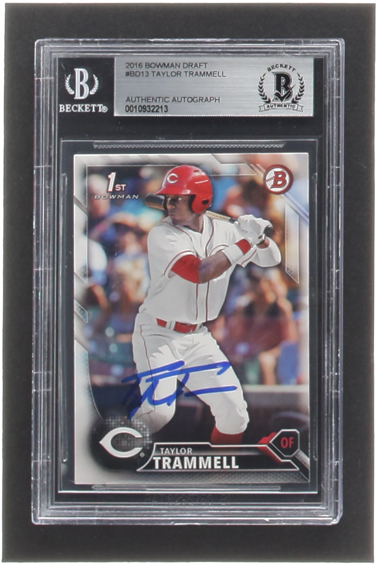 Taylor Trammell Signed 2016 Bowman Draft #BD13 (BGS) at PristineAuction.com Taylor Trammell Signed 2016 Bowman Draft #BD13 (BGS) at PristineAuction.com