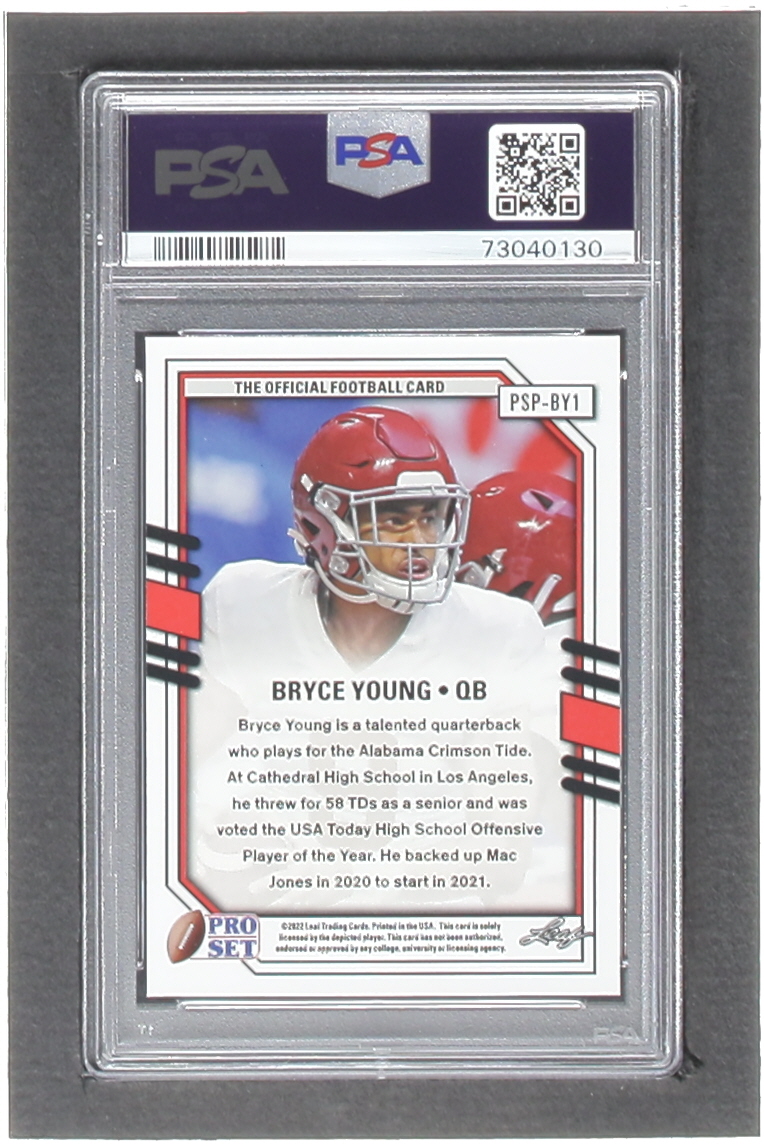 Bryce Young 2022 Leaf Pro Set Metal Draft Prospects Portraits Wave Green #PSPBY1 RC (PSA 10) at PristineAuction.com Bryce Young 2022 Leaf Pro Set Metal Draft Prospects Portraits Wave Green #PSPBY1 RC (PSA 10) at PristineAuction.com