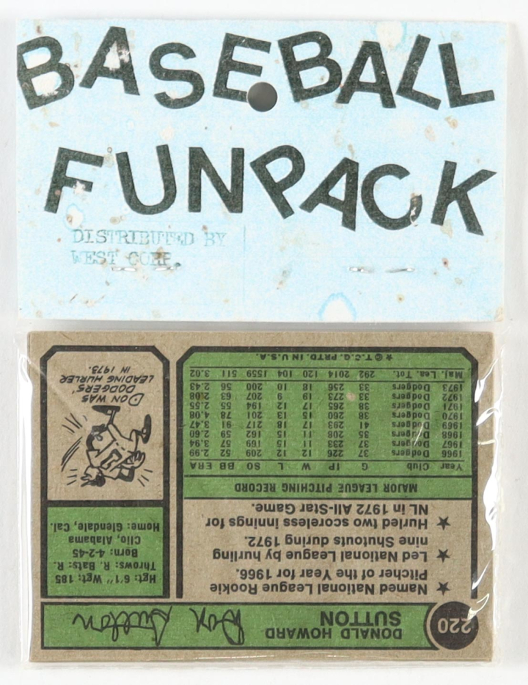 1974 Topps Baseball Fun Pack with (10) Cards Pristine Auction