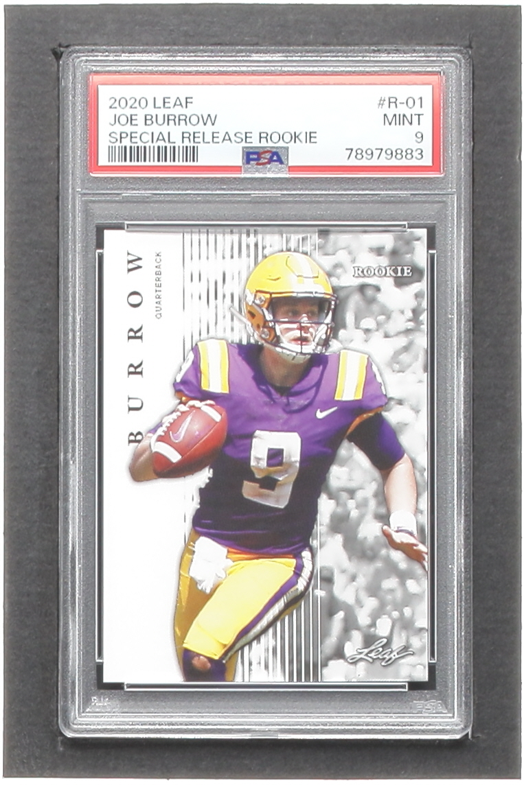 Joe Burrow 2020 Leaf Special Release Rookie #R01 RC (PSA 9) at PristineAuction.com Joe Burrow 2020 Leaf Special Release Rookie #R01 RC (PSA 9) at PristineAuction.com