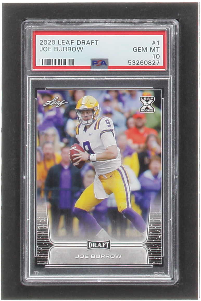 Joe Burrow 2020 Leaf Draft #1 RC (PSA 10) at PristineAuction.com Joe Burrow 2020 Leaf Draft #1 RC (PSA 10) at PristineAuction.com