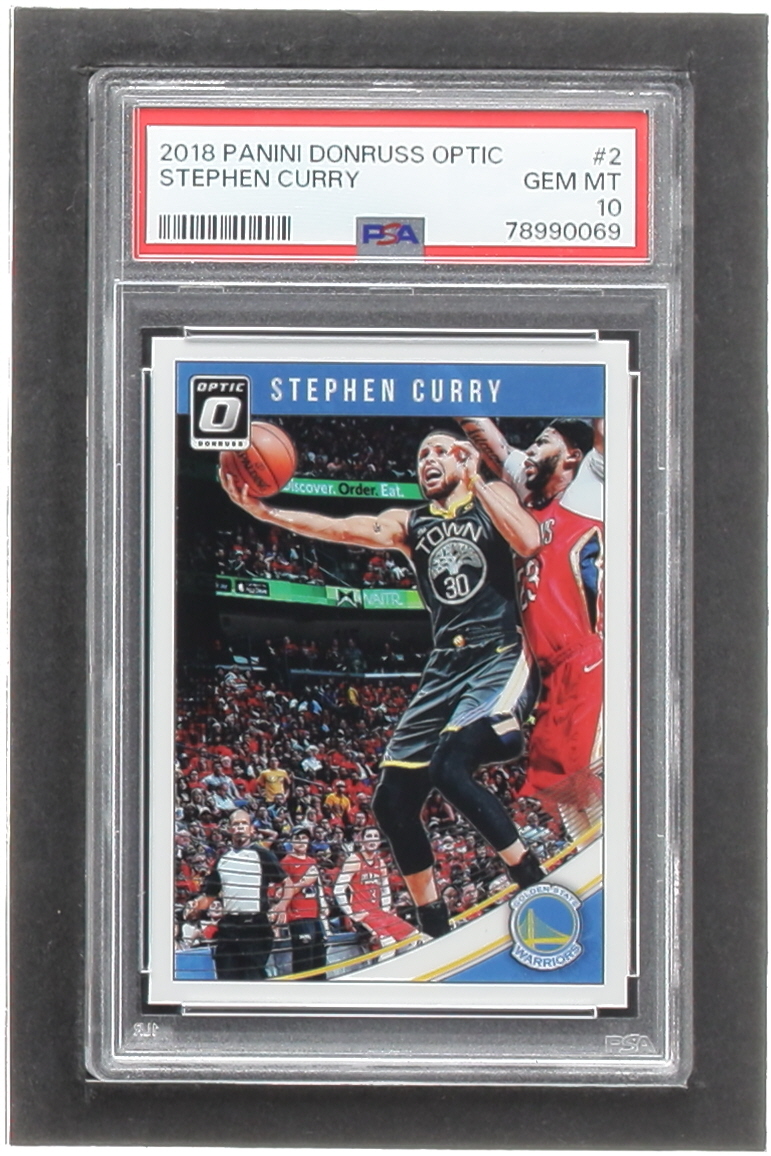 Stephen Curry 2018-19 Donruss Optic #2 (PSA 10) at PristineAuction.com Stephen Curry 2018-19 Donruss Optic #2 (PSA 10) at PristineAuction.com