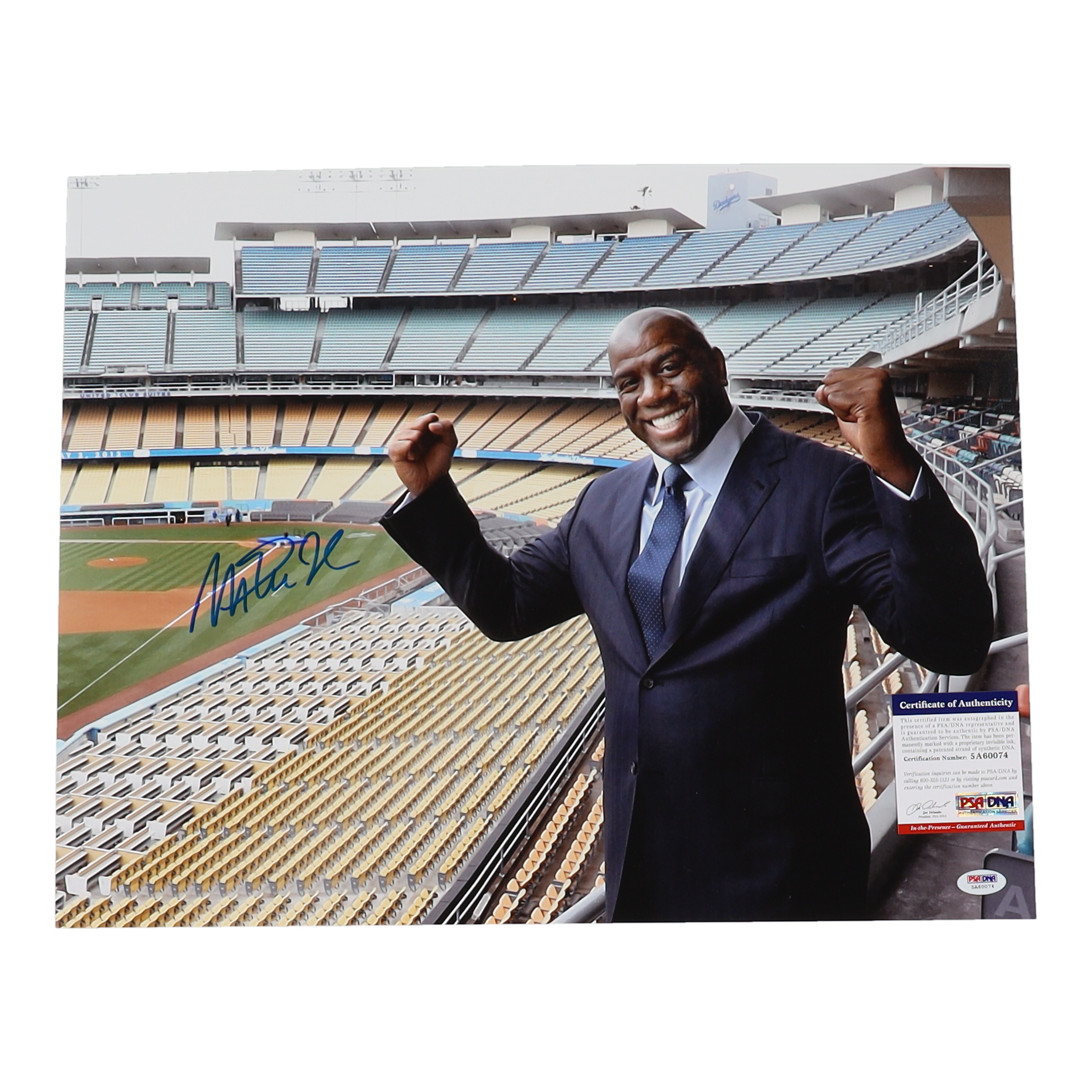 Magic Johnson Signed 16x20 Photo (PSA) at PristineAuction.com Magic Johnson Signed 16x20 Photo (PSA) at PristineAuction.com