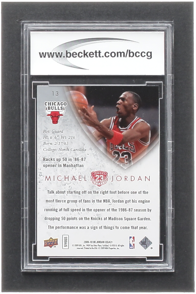 Michael Jordan 2009-10 Upper Deck Michael Jordan Legacy Collection Gold #13 (BCCG 10) at PristineAuction.com Michael Jordan 2009-10 Upper Deck Michael Jordan Legacy Collection Gold #13 (BCCG 10) at PristineAuction.com