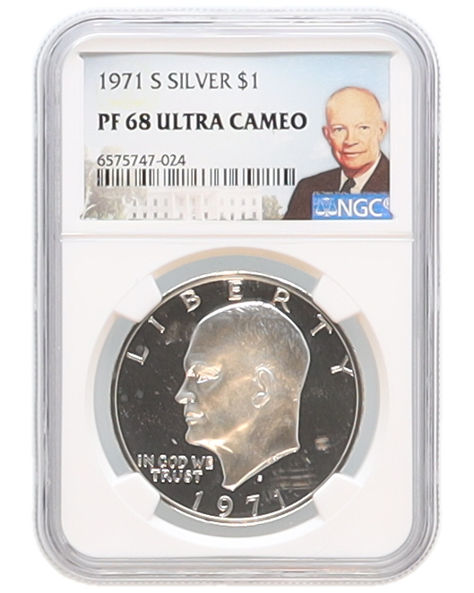 1971-S Eisenhower Silver Dollar (NGC PF 68 Ultra Cameo) at PristineAuction.com 1971-S Eisenhower Silver Dollar (NGC PF 68 Ultra Cameo) at PristineAuction.com