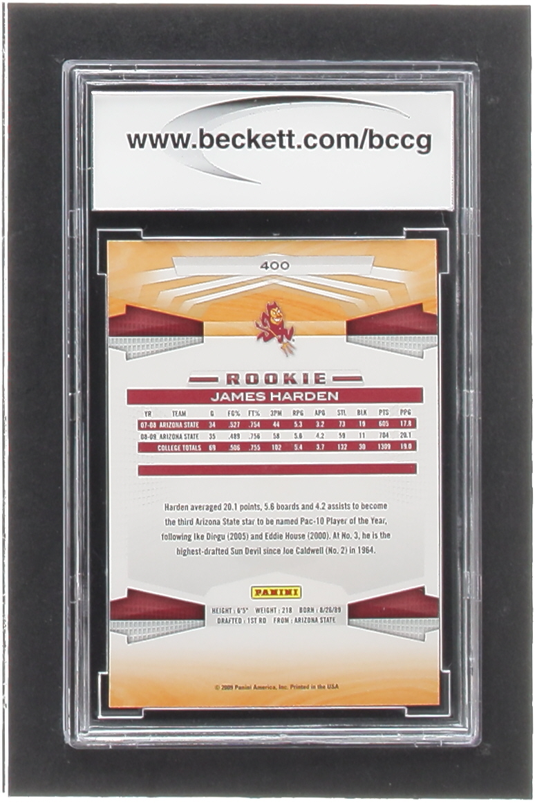James Harden 2009-10 Panini #400 RC (BCCG 10) at PristineAuction.com James Harden 2009-10 Panini #400 RC (BCCG 10) at PristineAuction.com