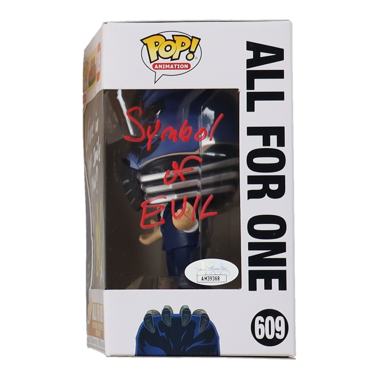 John Swasey Signed "My Hero Academia" #646 All For One Funko Pop! Vinyl Figure Inscribed "Where Is Your Smile Now?" & "Symbol Of Evil" (JSA) at PristineAuction.com John Swasey Signed "My Hero Academia" #646 All For One Funko Pop! Vinyl Figure Inscribed "Where Is Your Smile Now?" & "Symbol Of Evil" (JSA) at PristineAuction.com