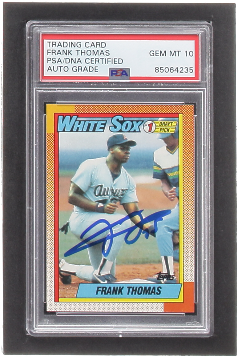 Frank Thomas Signed 1990 Topps #414B RC Reprint (PSA | Auto 10) at PristineAuction.com Frank Thomas Signed 1990 Topps #414B RC Reprint (PSA | Auto 10) at PristineAuction.com