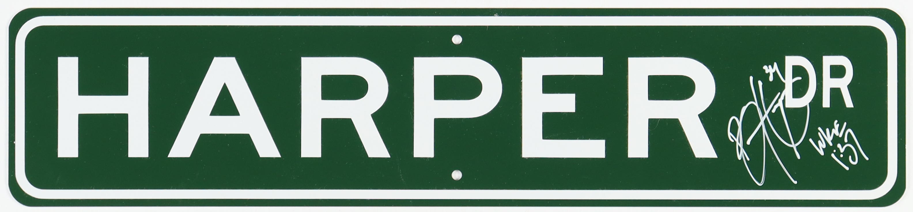 Bryce Harper Signed 4x18 "Harper Dr" Street Sign (JSA) at PristineAuction.com Bryce Harper Signed 4x18 "Harper Dr" Street Sign (JSA) at PristineAuction.com