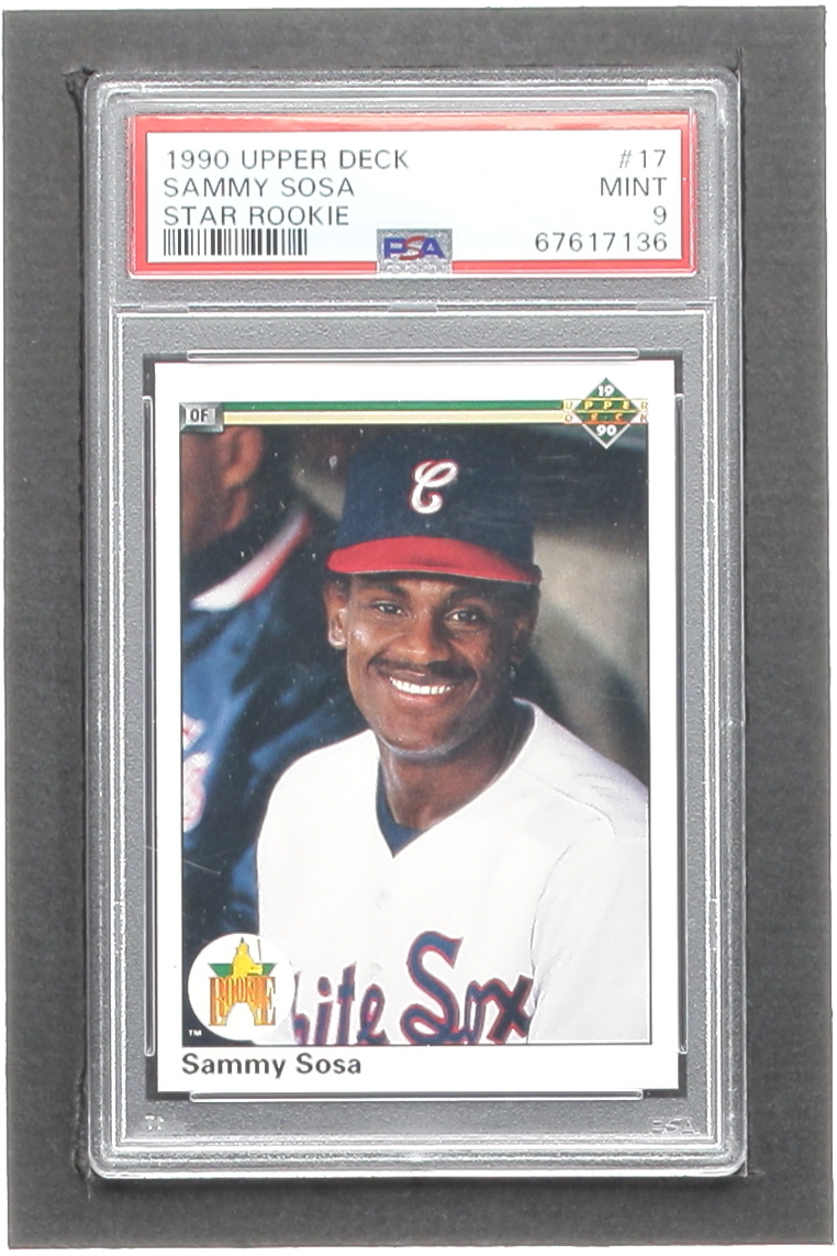 Sammy Sosa 1990 Upper Deck #17 RC (PSA 9) at PristineAuction.com Sammy Sosa 1990 Upper Deck #17 RC (PSA 9) at PristineAuction.com