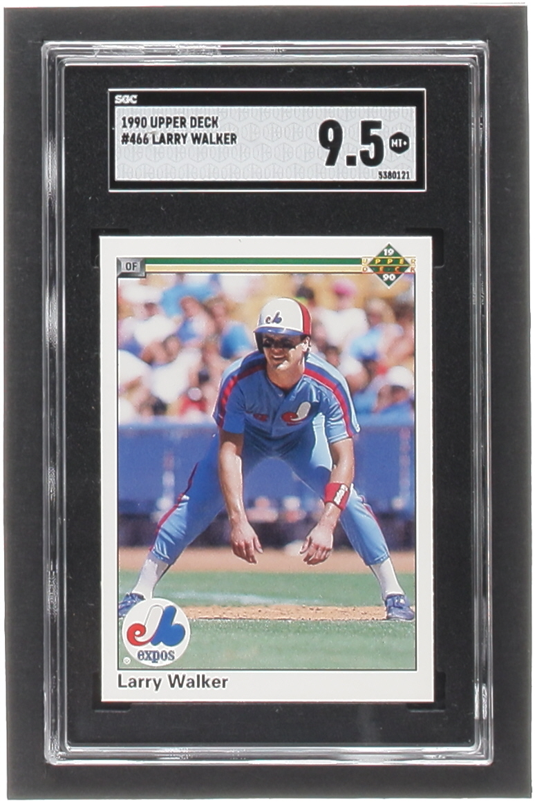 Larry Walker 1990 Upper Deck #466 RC (SGC 9.5) at PristineAuction.com Larry Walker 1990 Upper Deck #466 RC (SGC 9.5) at PristineAuction.com