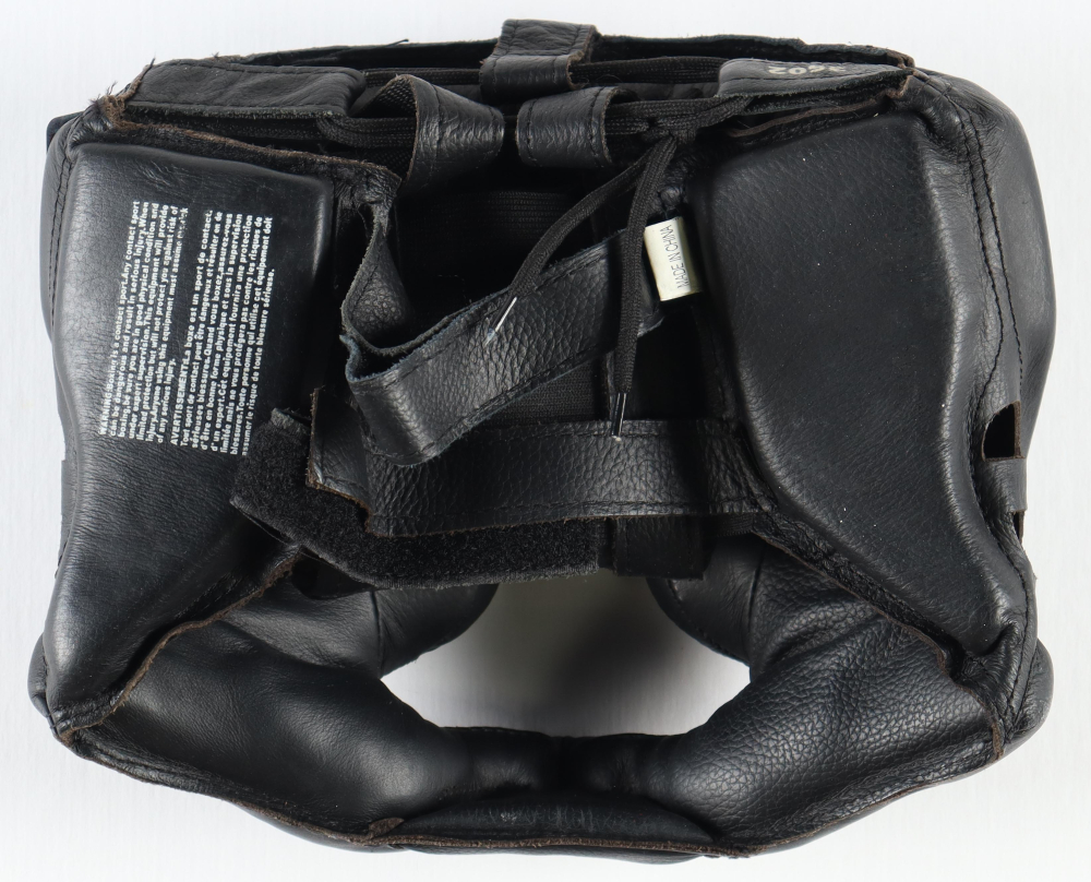 Mike Tyson Signed Everlast Leather Boxing Professional Headgear with