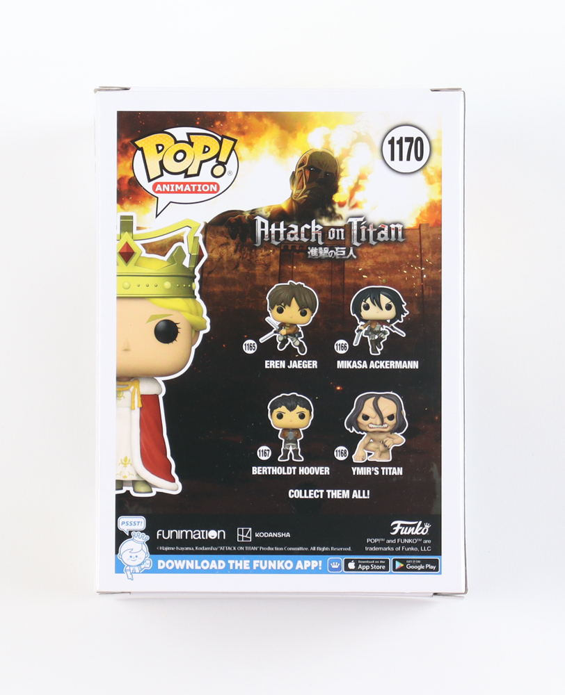 Bryn Apprill Signed "Attack on Titan" #1170 Queen Historia - 2022 Summer Convention LE - Funko Pop! Vinyl Figure (JSA) at PristineAuction.com Bryn Apprill Signed "Attack on Titan" #1170 Queen Historia - 2022 Summer Convention LE - Funko Pop! Vinyl Figure (JSA) at PristineAuction.com