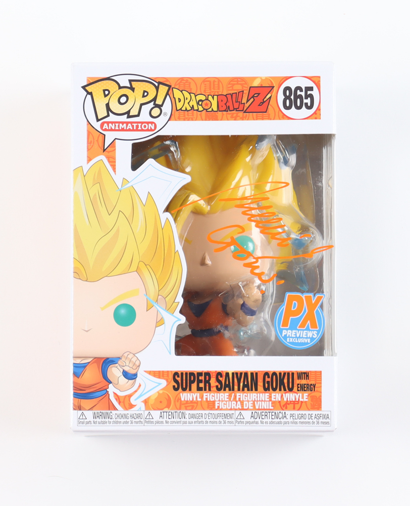 Mario Castaneda Signed "Dragon Ball Z" #865 Super Saiyan Goku with Energy Funko Pop! Vinyl Figure Inscribed "Goku" (JSA) at PristineAuction.com Mario Castaneda Signed "Dragon Ball Z" #865 Super Saiyan Goku with Energy Funko Pop! Vinyl Figure Inscribed "Goku" (JSA) at PristineAuction.com