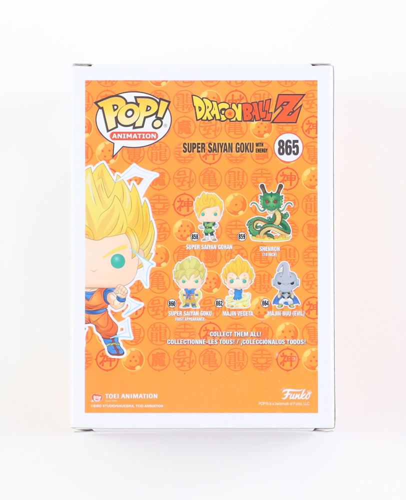 Mario Castaneda Signed "Dragon Ball Z" #865 Super Saiyan Goku with Energy Funko Pop! Vinyl Figure Inscribed "Goku" (JSA) at PristineAuction.com Mario Castaneda Signed "Dragon Ball Z" #865 Super Saiyan Goku with Energy Funko Pop! Vinyl Figure Inscribed "Goku" (JSA) at PristineAuction.com