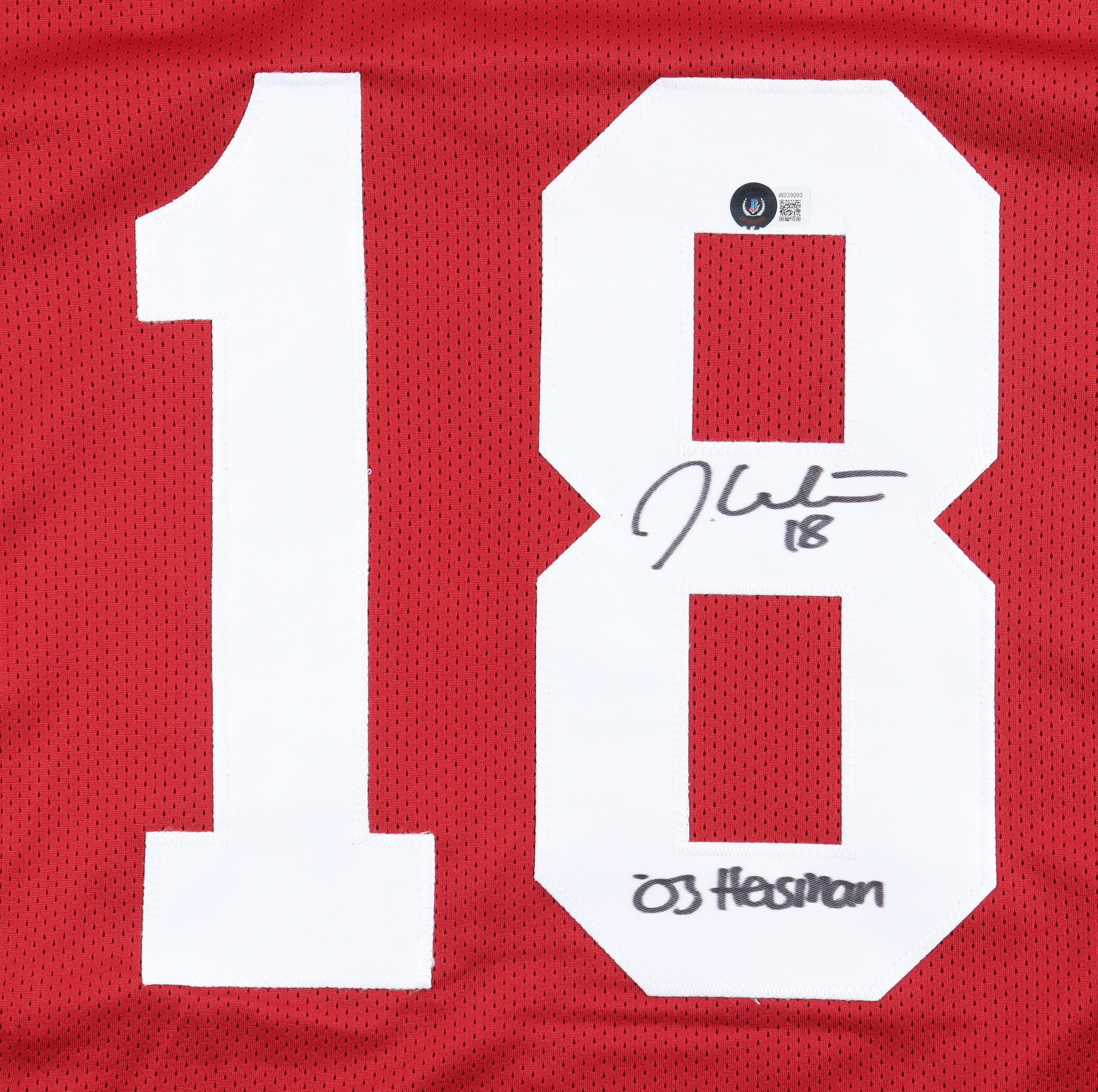 Jason White Signed Jersey Inscribed "03 Heisman" (Beckett) at PristineAuction.com Jason White Signed Jersey Inscribed "03 Heisman" (Beckett) at PristineAuction.com