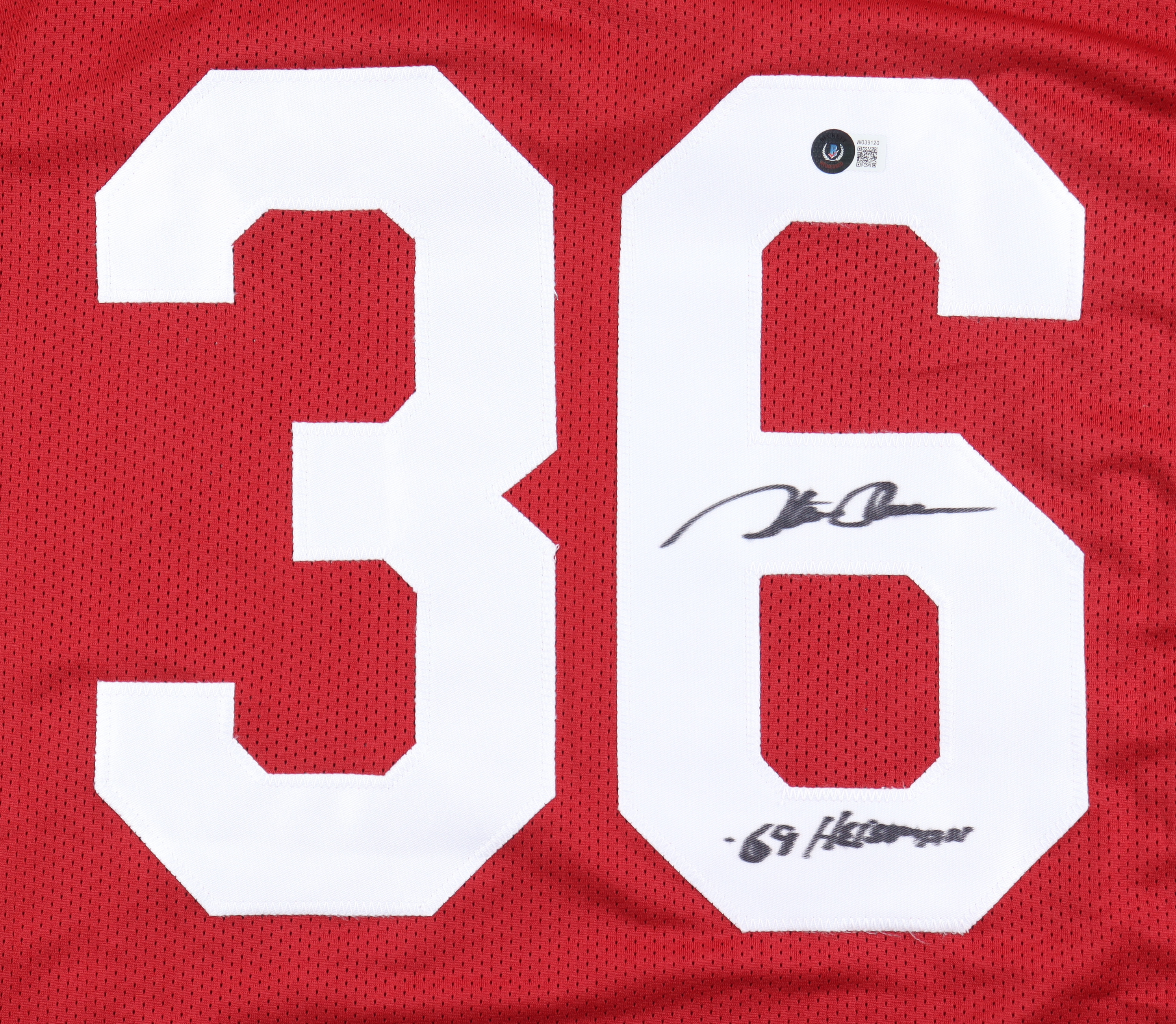 Steve Owens Signed Jersey Inscribed "69 Heisman" (Beckett) at PristineAuction.com Steve Owens Signed Jersey Inscribed "69 Heisman" (Beckett) at PristineAuction.com