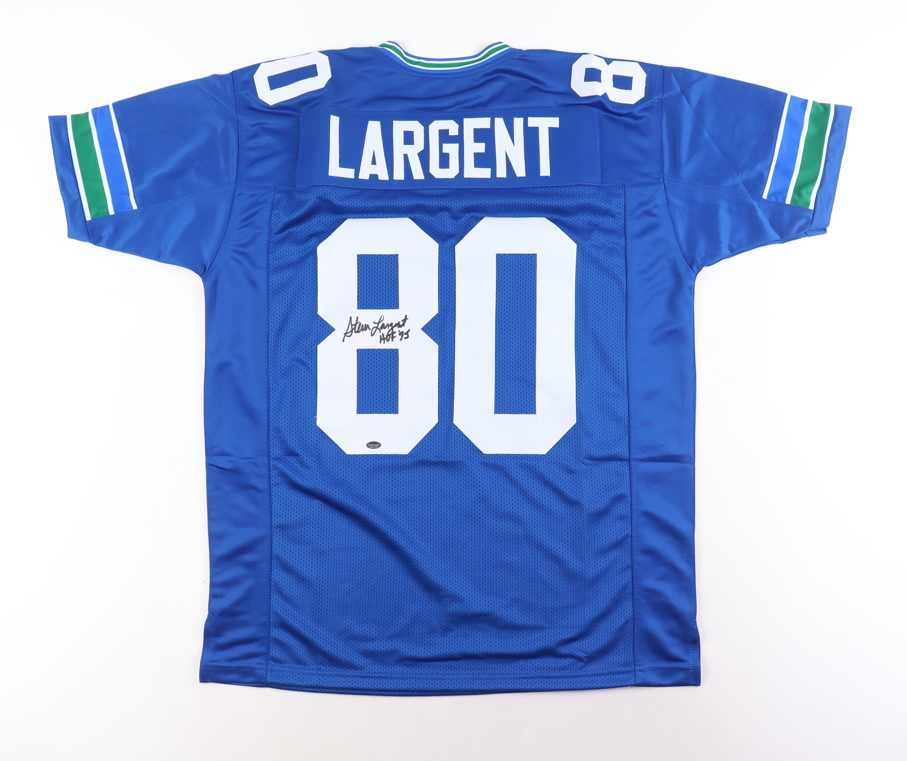 Steve Largent Signed Jersey Inscribed "HOF 95" (Schwartz) at PristineAuction.com Steve Largent Signed Jersey Inscribed "HOF 95" (Schwartz) at PristineAuction.com
