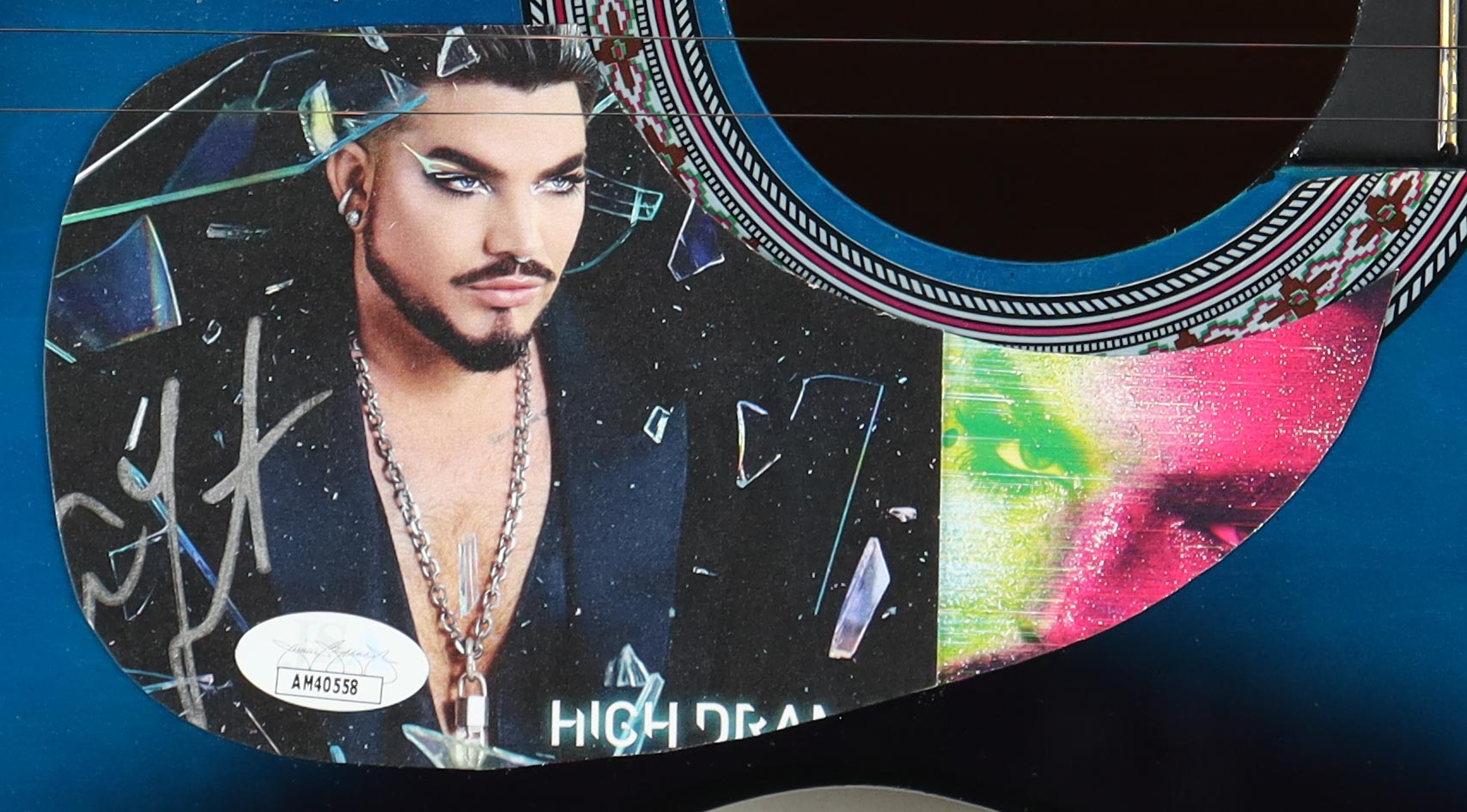 Adam Lambert Signed 39" Acoustic Guitar (Beckett) at PristineAuction.com Adam Lambert Signed 39" Acoustic Guitar (Beckett) at PristineAuction.com