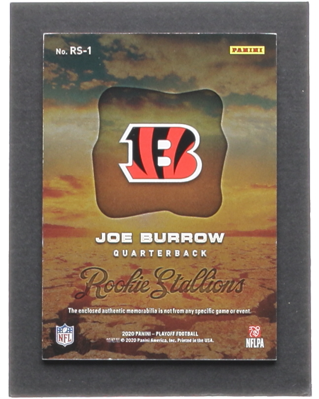 Joe Burrow 2020 Playoff Rookie Stallions Jerseys #1 RC at PristineAuction.com Joe Burrow 2020 Playoff Rookie Stallions Jerseys #1 RC at PristineAuction.com