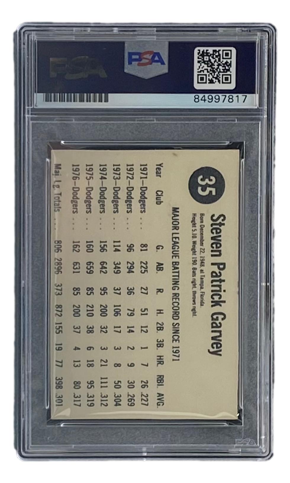 Steve Garvey Signed 1977 Hostess #35 SP (PSA) at PristineAuction.com Steve Garvey Signed 1977 Hostess #35 SP (PSA) at PristineAuction.com