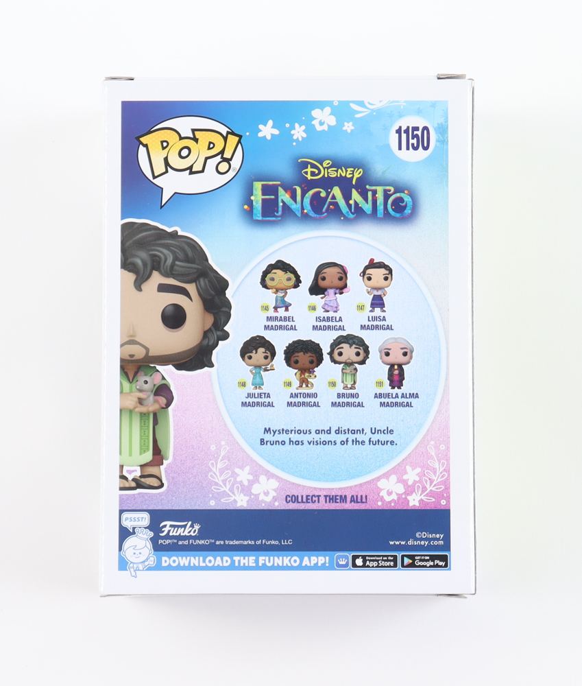John Leguizamo Signed "Encanto" #1150 Bruno Madrigal Funko Pop! Vinyl Figure (Beckett) at PristineAuction.com John Leguizamo Signed "Encanto" #1150 Bruno Madrigal Funko Pop! Vinyl Figure (Beckett) at PristineAuction.com