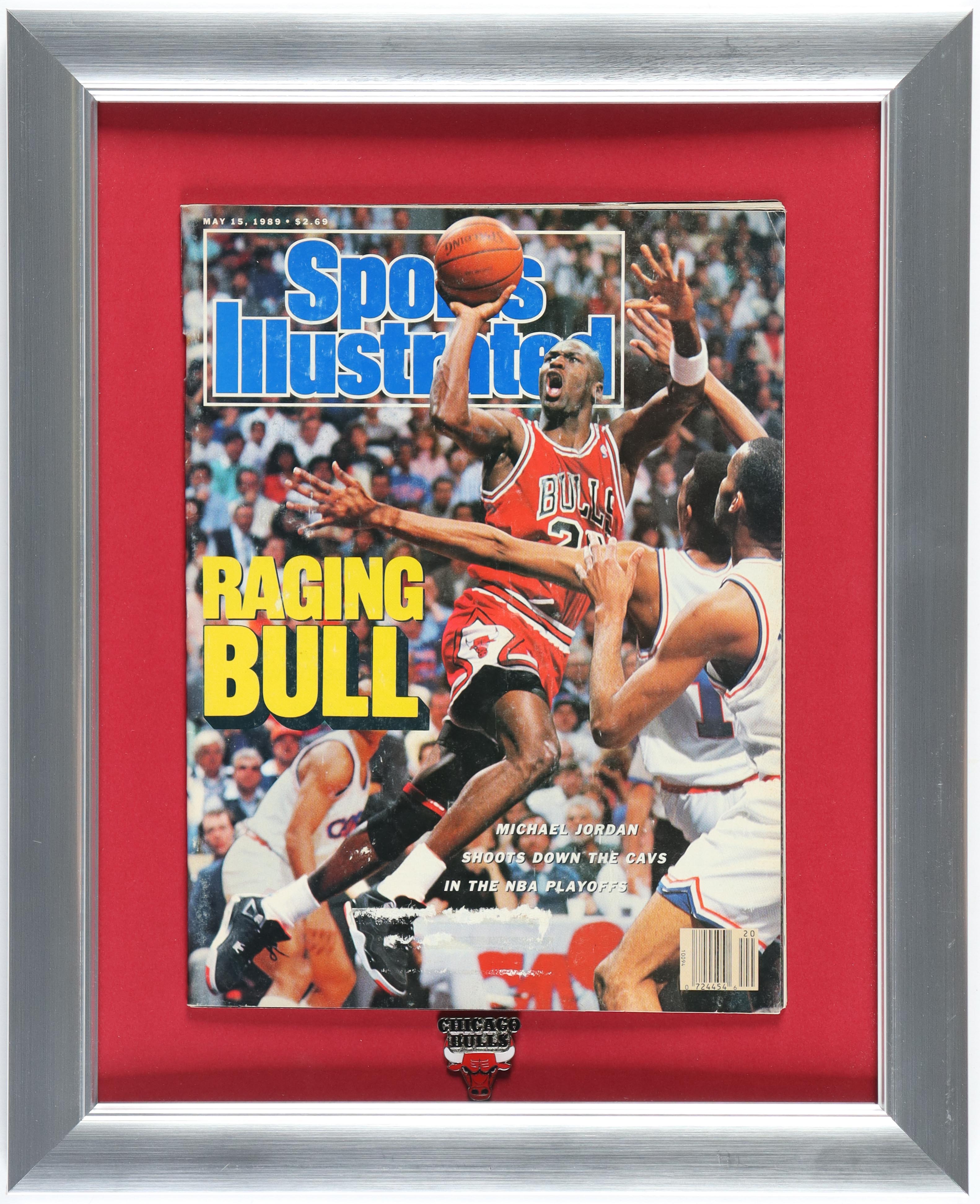 Michael Jordan Full Sports Illustrated 16x13 Custom Framed Magazine ...