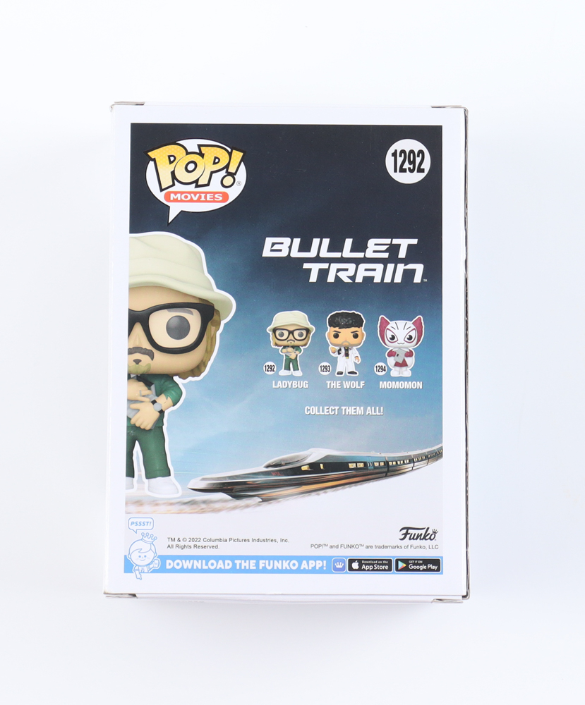Brad Pitt Signed "Bullet Train" #1292 Ladybug Funko Pop! Vinyl Figure (ACOA) at PristineAuction.com Brad Pitt Signed "Bullet Train" #1292 Ladybug Funko Pop! Vinyl Figure (ACOA) at PristineAuction.com
