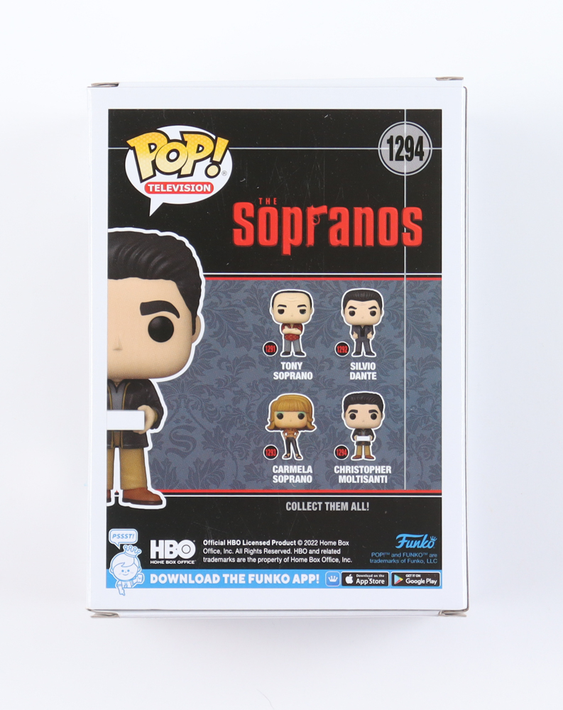 Michael Imperioli Signed "The Sopranos" #1294 Christopher Moltisanti Funko Pop! Vinyl Figure (Beckett) at PristineAuction.com Michael Imperioli Signed "The Sopranos" #1294 Christopher Moltisanti Funko Pop! Vinyl Figure (Beckett) at PristineAuction.com